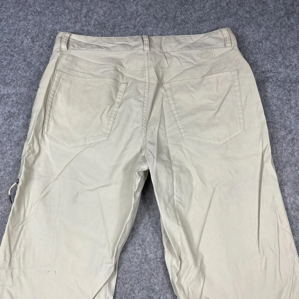 The‎ North Face Pants Mens 32 Khaki Nylon Stretch Hiking Travel Zip Pocket Tech